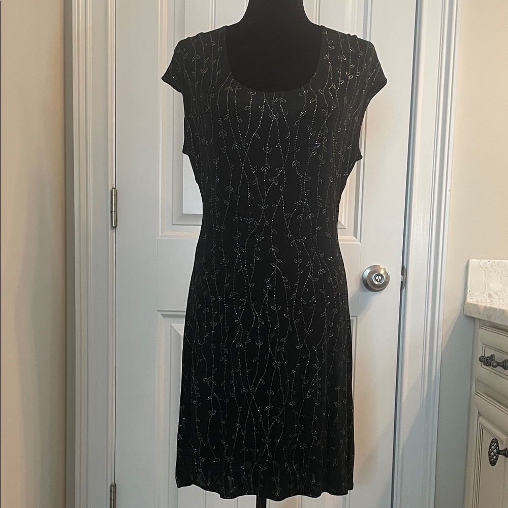 CDC Black Dress with Silver Sequins